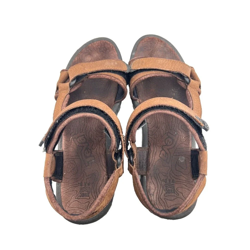 TEVA Brown Leather Sandals Women's 11 Outdoor Trail Summer Travel Garden 1371